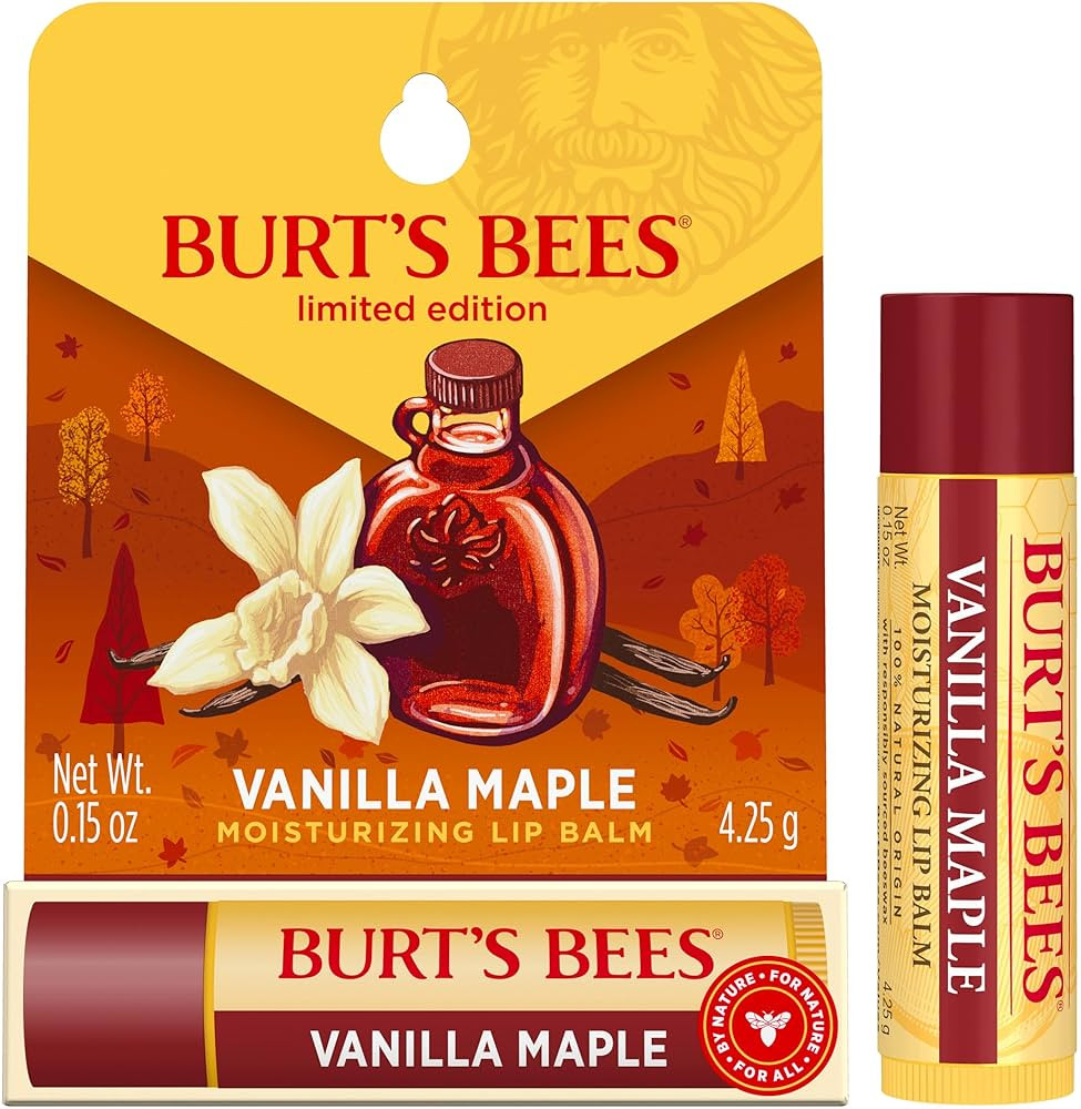 Vanilla Maple Moisturizing Lip Balm Blister by Burts Bees for Unisex - 0.15 oz Lip Balm | Amazon (US)