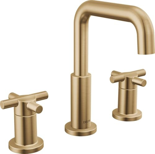 Delta Nicoli Brushed Gold Bathroom Faucet 3 Hole, 8 Inch Widespread Bathroom Sink Faucet for Vani... | Amazon (US)