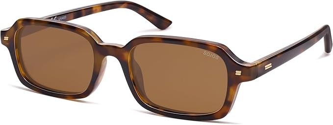 SOJOS Trendy Rectangle Polarized Sunglasses for Women Men, Retro Small Thin Slim Narrow Square Su... | Amazon (US)