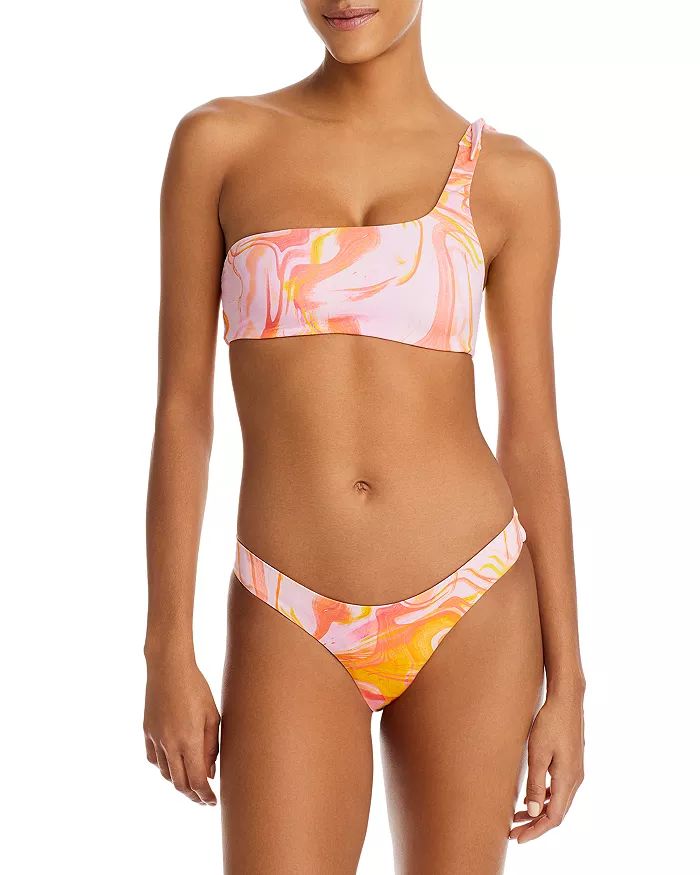 Swirl Print One Shoulder Bikini Top & Swirl Print Basic Bikini Bottom - 100% Exclusive | Bloomingdale's (US)