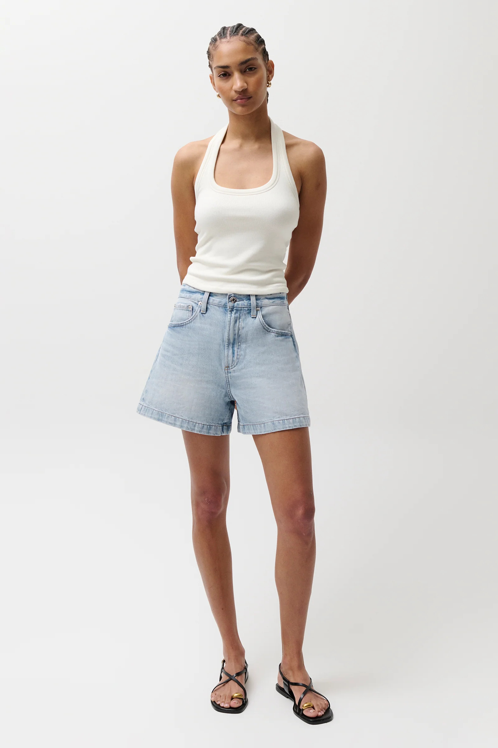 Saige High Rise A-Line Short - Berkeley | Pistola Denim