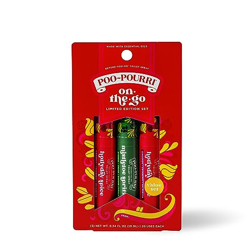 Poo-Pourri Holiday On-The-Go Travel Size, 3 pack Gift Set, 10mLs Each | Amazon (US)