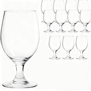 Wudkey 13 oz. Red and White Wine Glasses, Clear Water Goblets Set of 12, Multi-purpose Water Gobl... | The Home Depot