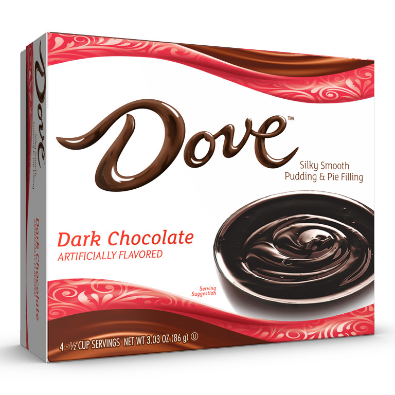 Dove Dark Chocolate Instant Pudding Mix and Pie Filling, 4 Servings, 3.03 oz Cardboard Box | Walmart (US)