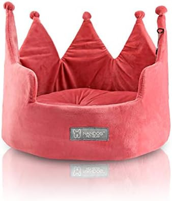 NANDOG PET Gear Crown Dog and Cat Bed Collection for Small Breeds - Made of Ultra Soft Micro-Plush M | Amazon (US)