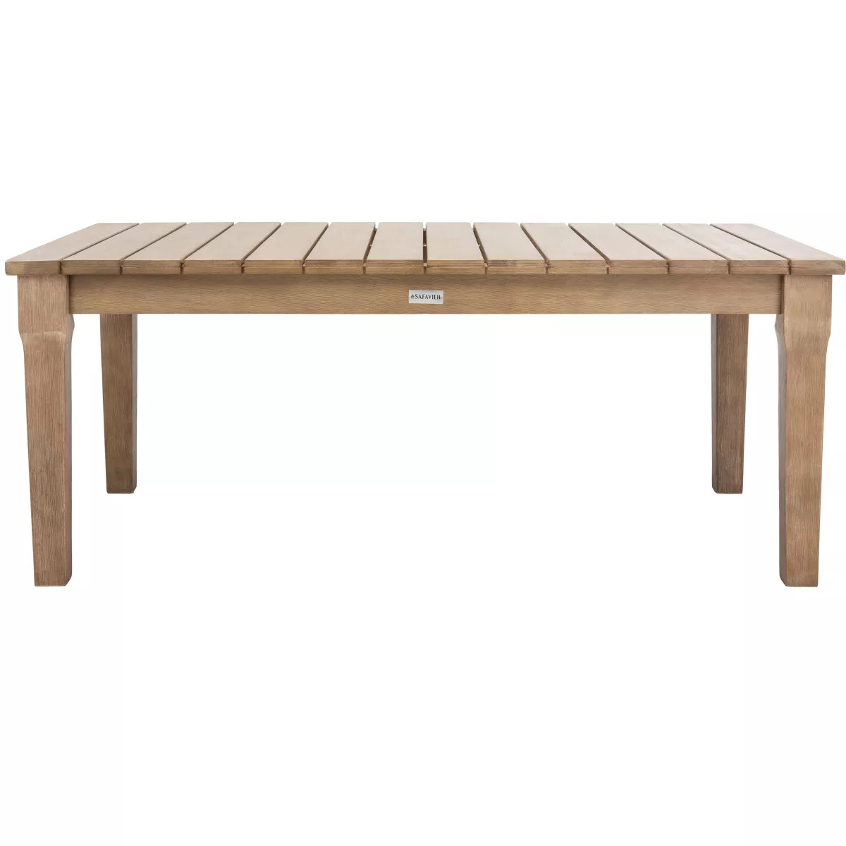 Martinique Wood Patio Coffee Table - Natural - Safavieh | Target