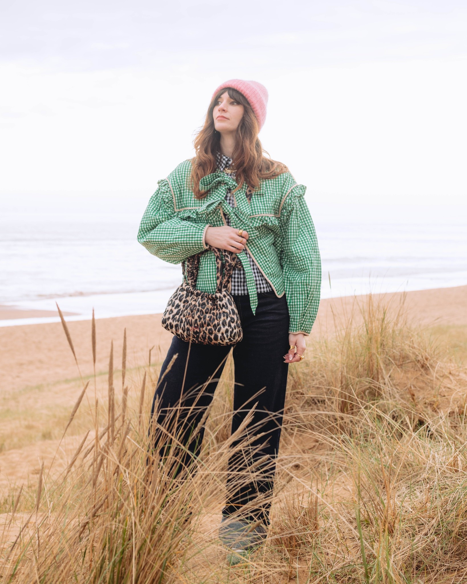 Gingham on gingham. This gingham jacket is super Damson Madder, and this leopard print bag  actually is Damson Madder! 

#LTKstyletip #LTKspring #LTKuk