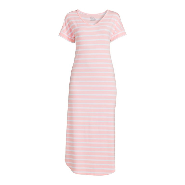 Time and Tru Women's V-Neck Maxi Dress | Walmart (US)