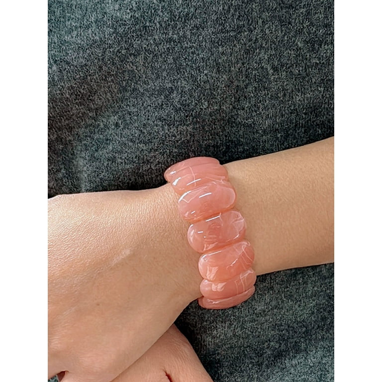 Time and Tru Resin Stretch Pink Bangle Bracelet | Walmart (US)