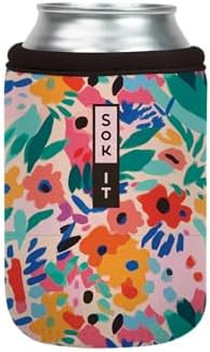 Sok It CanSok Sleeve for Beer & Soda Insulated Neoprene Cover (Abstract Floral, 12oz Can Sleeve) | Amazon (US)