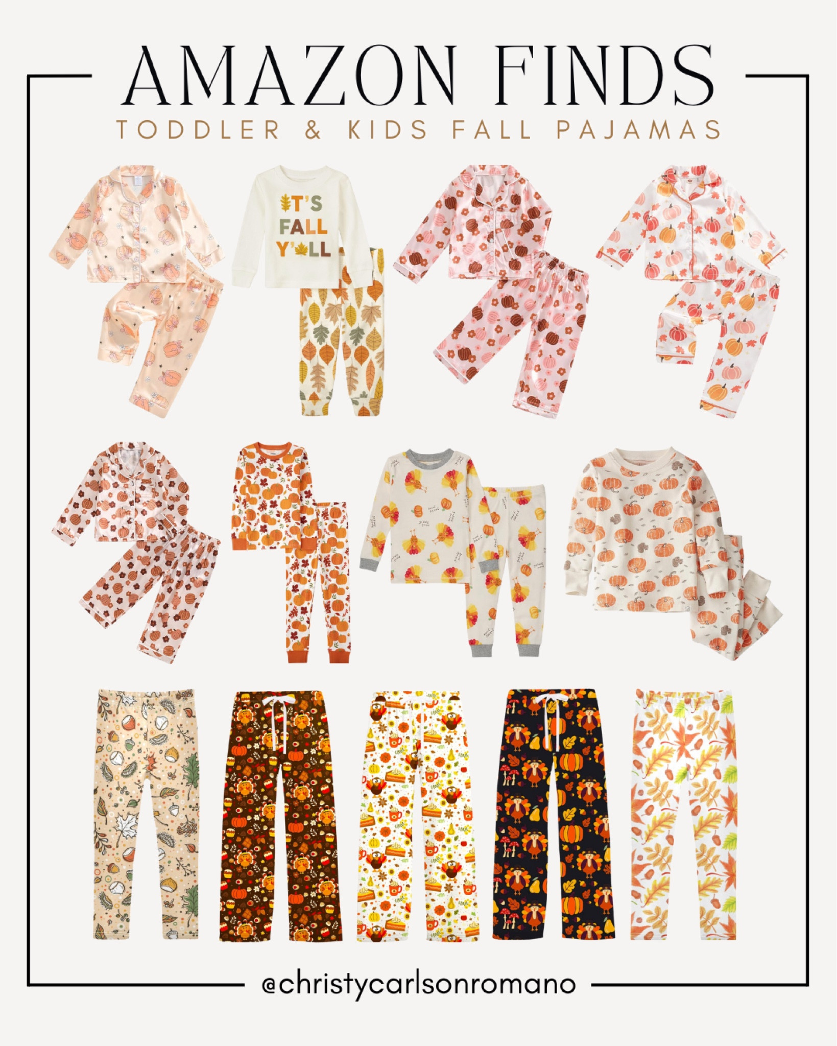Found some very cutesy and comfy pajamas from Amazon that are perfect for your little ones this Fall season!
#affordableclothes #cozyfinds #kidsfashion #sleepwear

#LTKSeasonal #LTKStyleTip #LTKKids