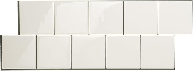 SMART TILES Peel and Stick Backsplash - 5 Sheets of 22.29" x 8.23" - 3D Adhesive Peel and Stick T... | Amazon (US)