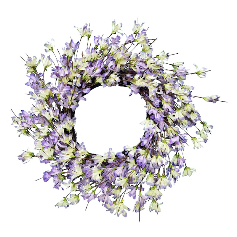 24In Forsythia Wreath Purple | At Home