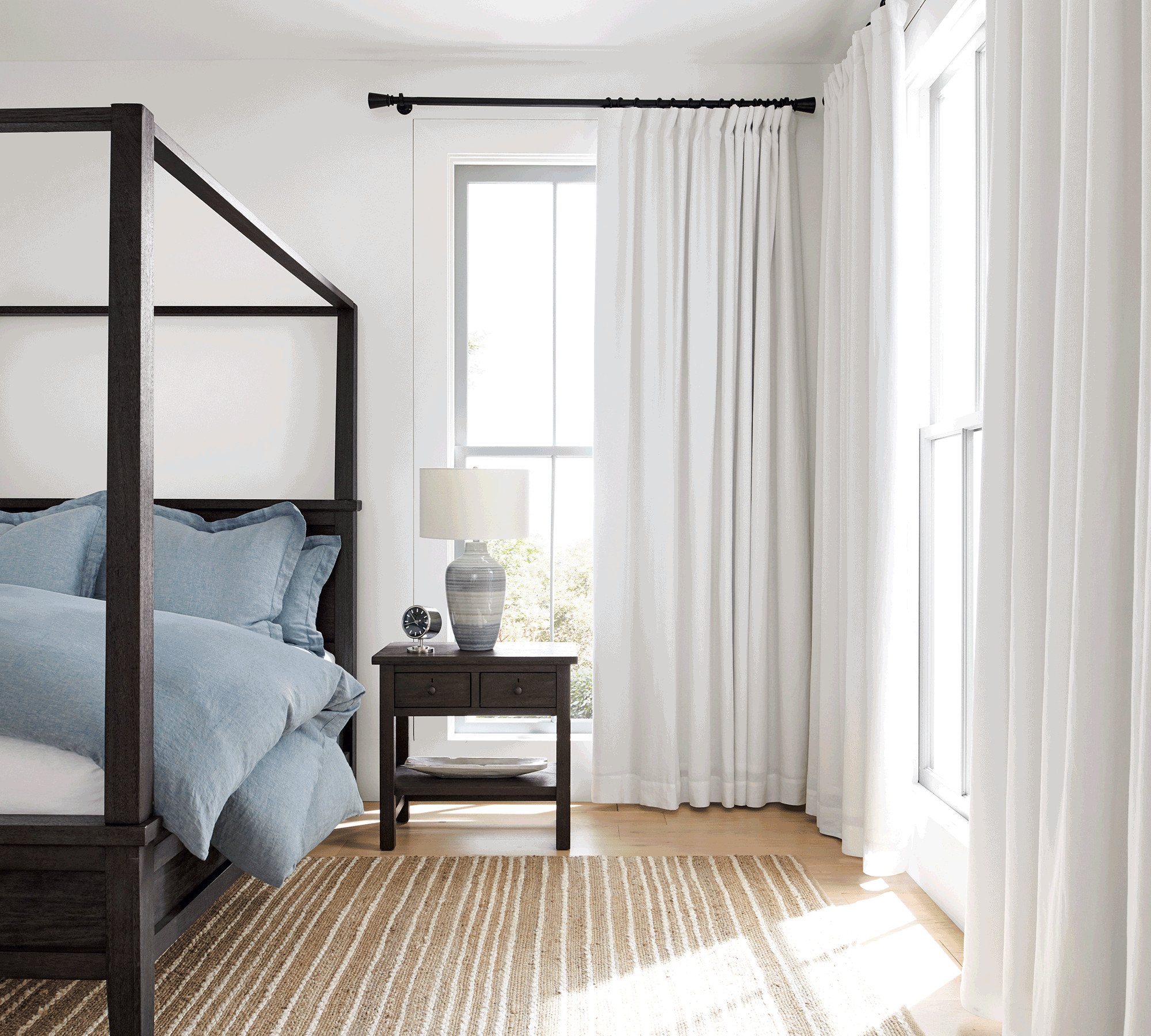 Emery Linen Blackout Curtain | Pottery Barn (US)