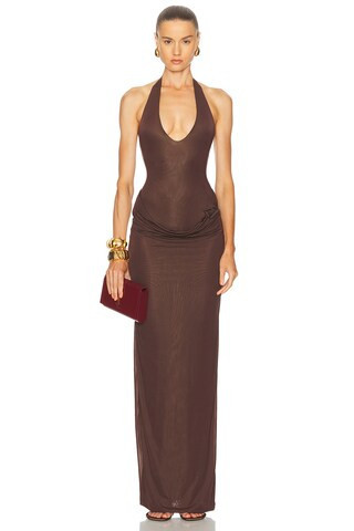 Maygel Coronel Conto Dress in Brown | FWRD 