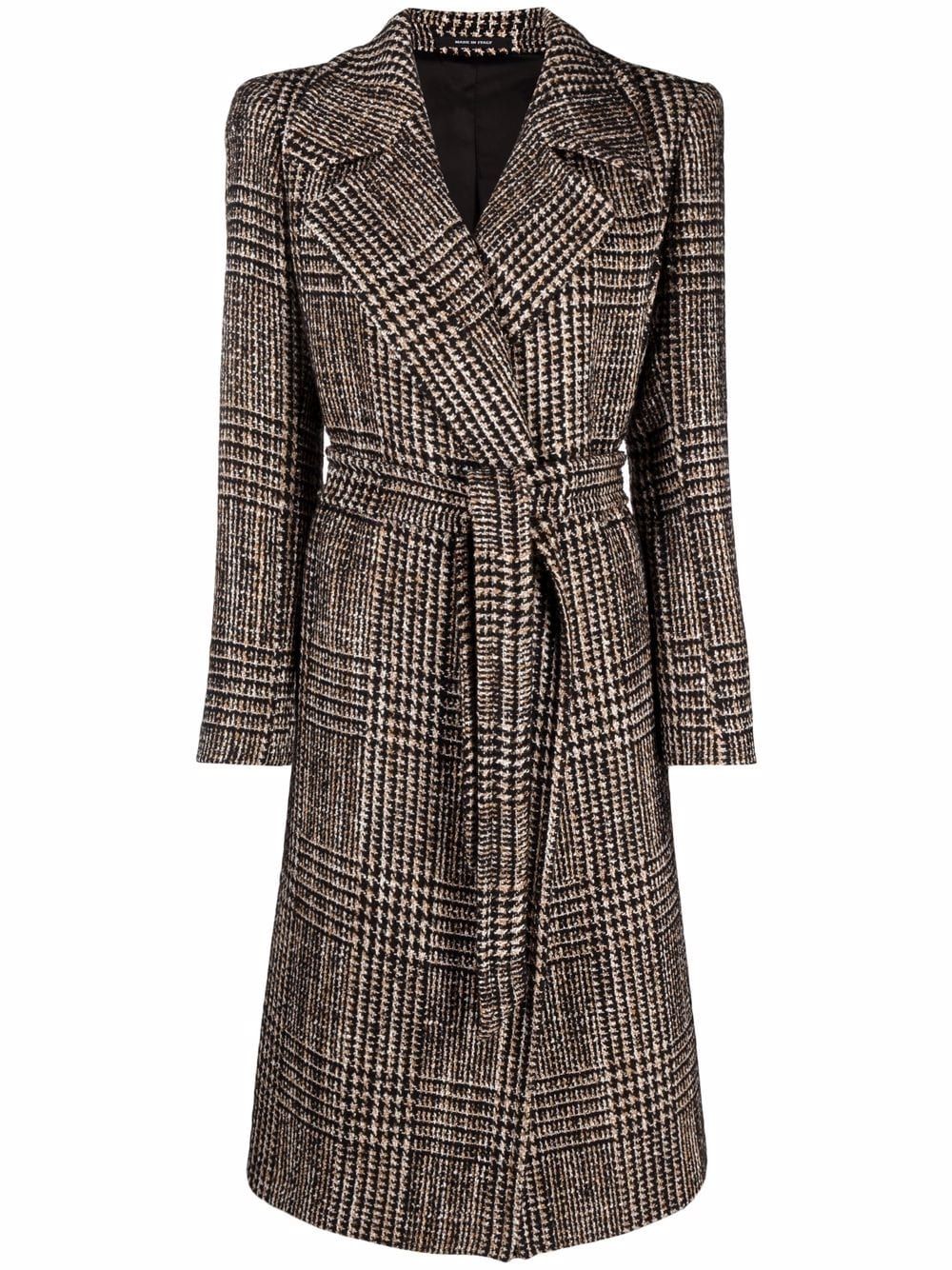 belted checked coat | Farfetch (US)