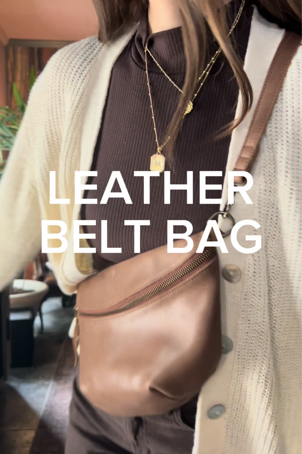 Leather belt bag