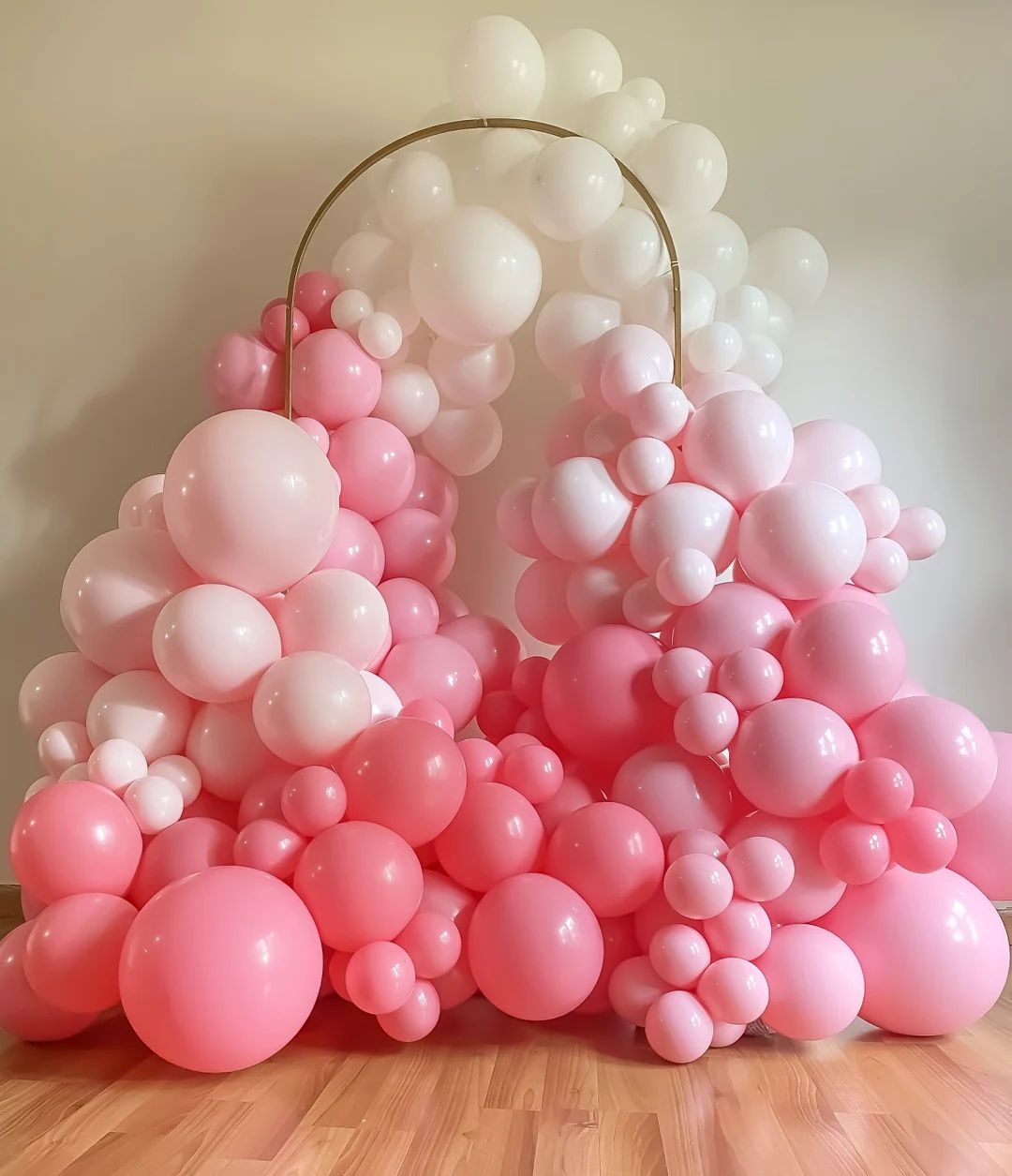 Dolly THICK Balloon Garland Kit With White, Powder Pink, Bubble Gum Pink & Rose for Bachelorette ... | Etsy (US)