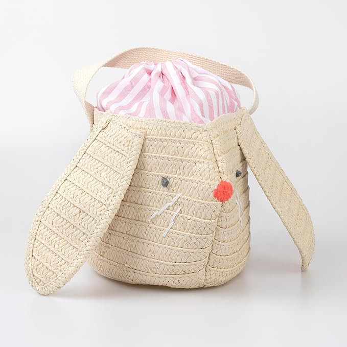 Meri Meri Stripy Ear Bunny Basket Bag (Pack of 1) - Easter | Amazon (US)