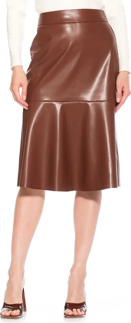 Ezra Faux Leather Midi Skirt | Nordstrom Rack