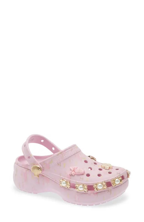 CROCS x LoveShackFancy Embellished Platform Clog in Ballerina Pink at Nordstrom, Size 6 | Nordstrom
