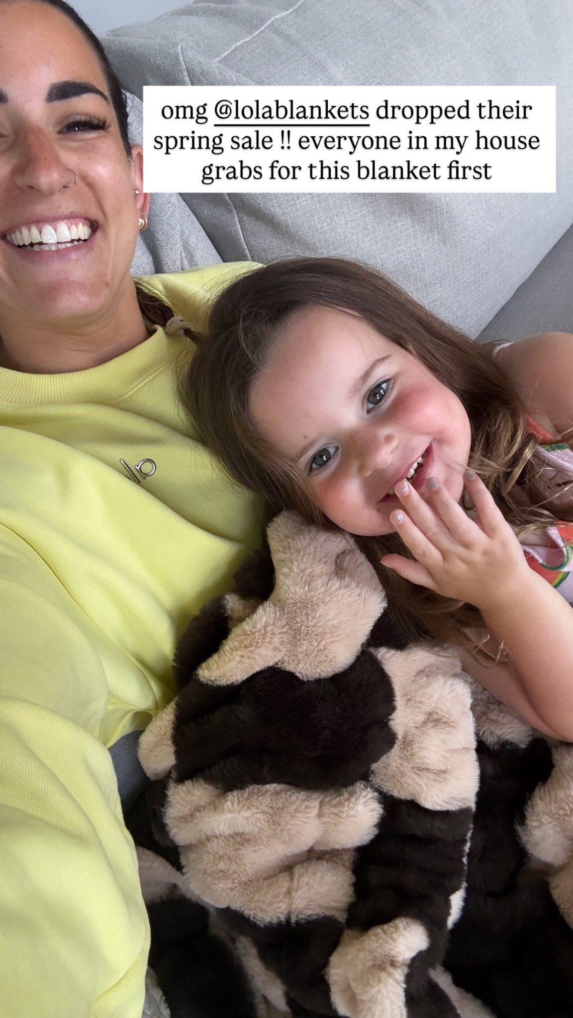 code SPRING50 for half off Lola blankets!!! 