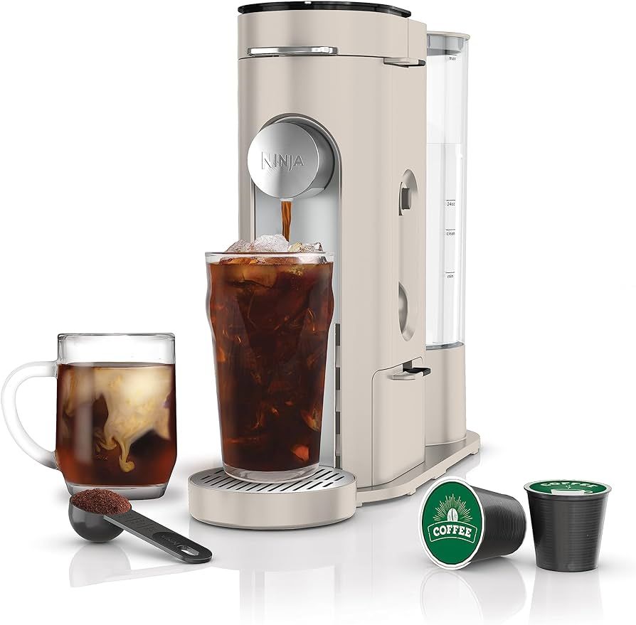 Ninja PB041ST Pods & Grounds Single-Serve Coffee Maker, K-Cup Pod Compatible, Brews Grounds, Comp... | Amazon (US)
