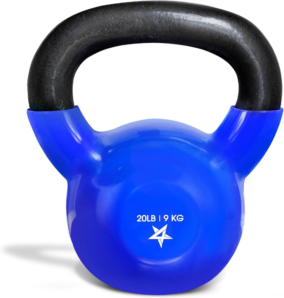Yes4All Kettlebell, 5-100 LB Vinyl Coated Cast Iron Strength Training Kettlebells for Home Gym Ex... | Amazon (US)