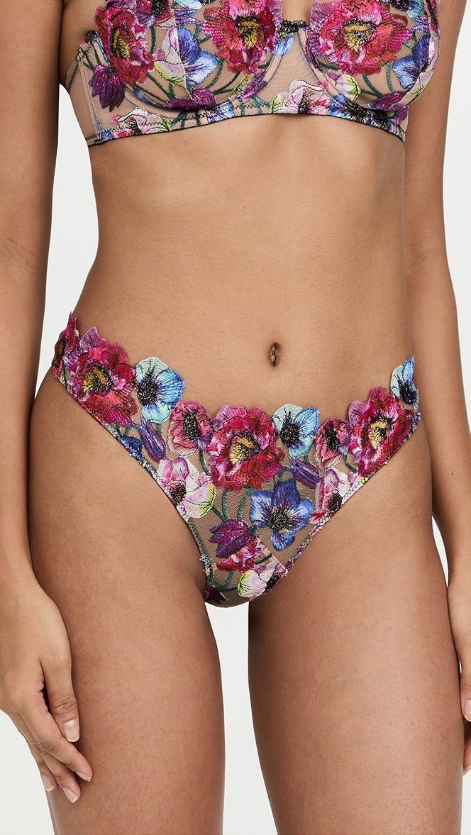 Tuileries Embroidery Thong | Shopbop