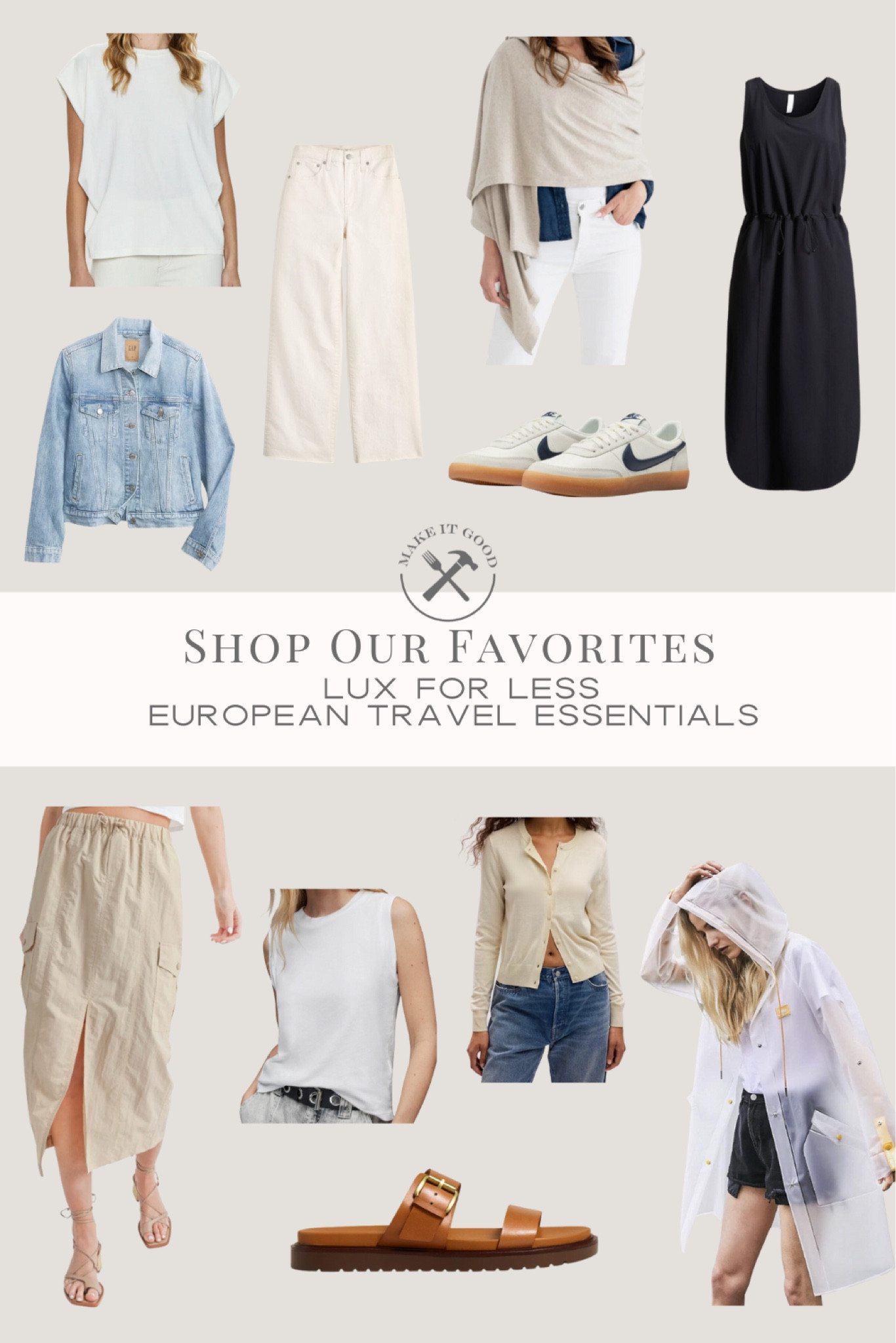 A capsule wardrobe perfect for travelling through Europe this summer that is full of lux for less pieces! 

#LTKStyleTip #LTKTravel #LTKSeasonal