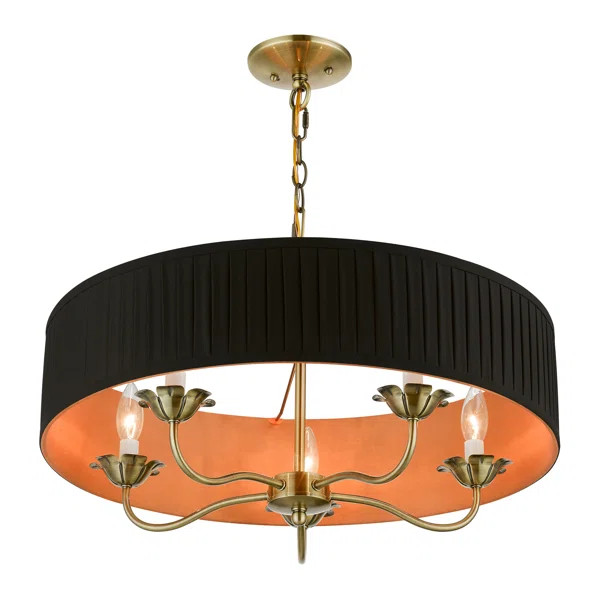5 Light Antique Brass Pendant Chandelier | Wayfair North America