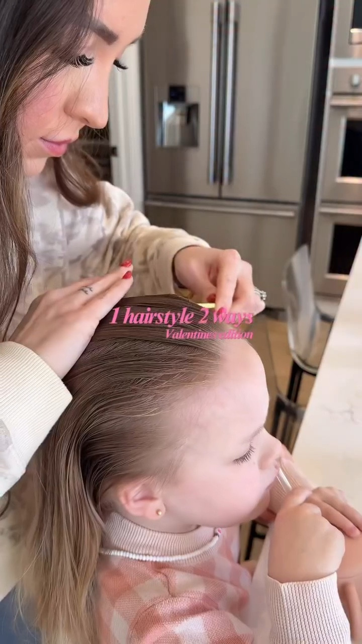 I was so much better at these heart parts last year! 😅 cutest glitter from the @gussyupbowco x @laurenashley_thompson Vday collab!✨

#valentinesdayhairstyle #toddlerhairstyles #easyhairideas #hairhacks #hearthairstyle hairstylist, toddler girl hair ideas, little girl hairstyles, easy to do hairstyles, 5 minute hairstyles, hair creator, mom to a toddler
