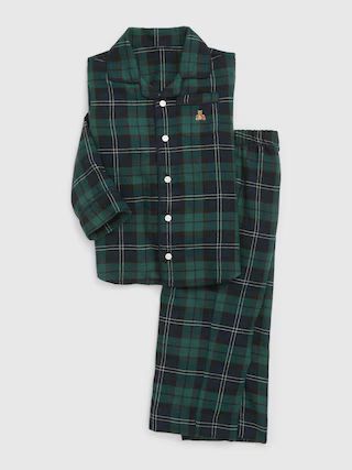 babyGap 100% Recycled Flannel PJ Set | Gap (US)