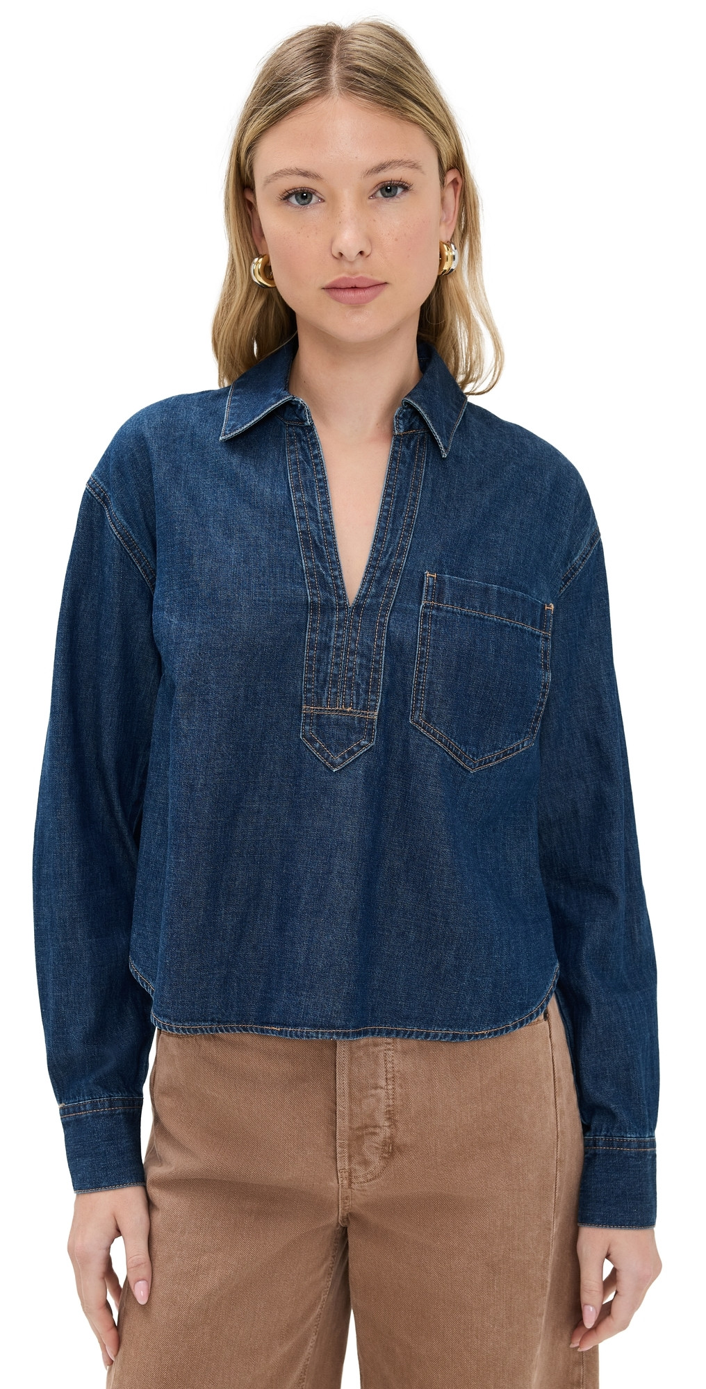 Veronica Beard Jean Khai Top Bright Blue 0 | Shopbop
