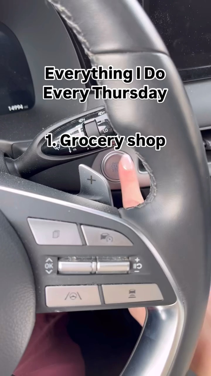 Do you do your errands on one day? Or spread out during the week? Since I planned meals and made a grocery list yesterday, I was ready to shop today, knowing everything I needed! The real question is: did I stick to the list? 😂📝 #groceryday #sahmlife #routine