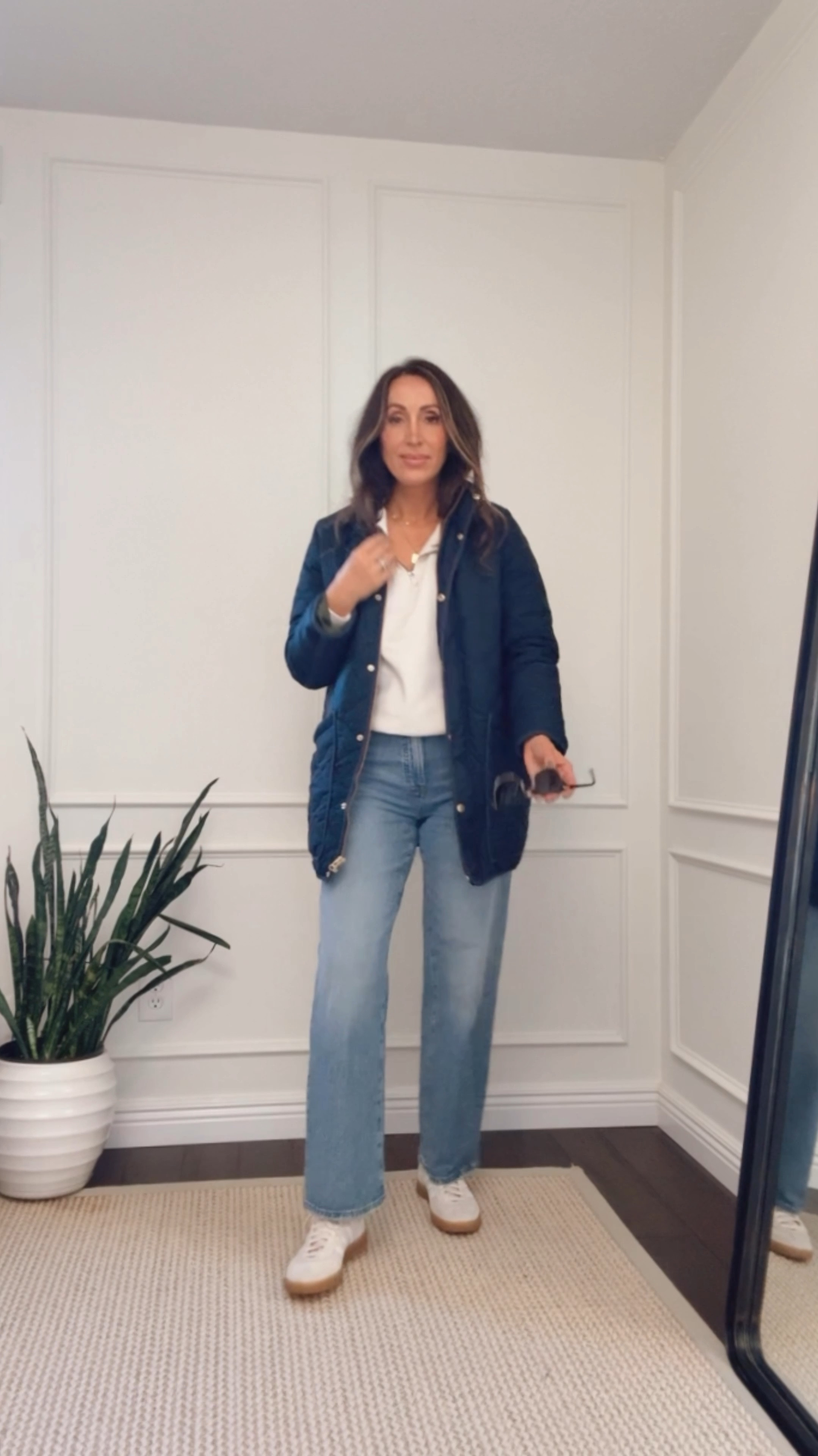 Wide leg jeans tts for me (I think they updated them just recently). 
Half zip sweatshirt in xs. Relaxed fit. If in between sizes, size down.  
Sneakers - linking currently available colors which are 👌🏼
Coat J Crew (old) - linking updated version as well as almost identical style from quince. 

#LTKSeasonal #LTKStyleTip #LTKFindsUnder100