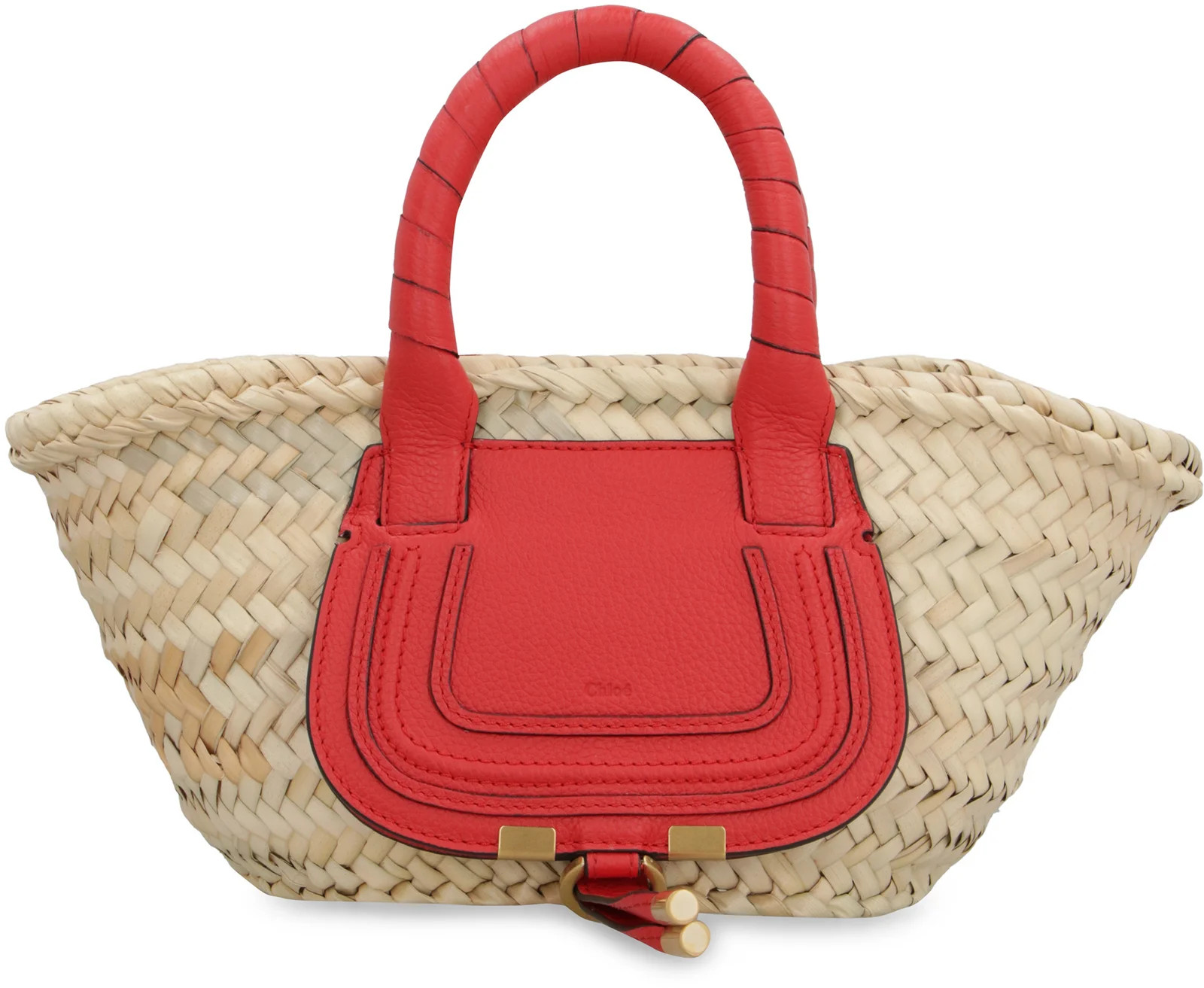 Chloé Marcie Logo Embossed Basket Bag | Cettire Global