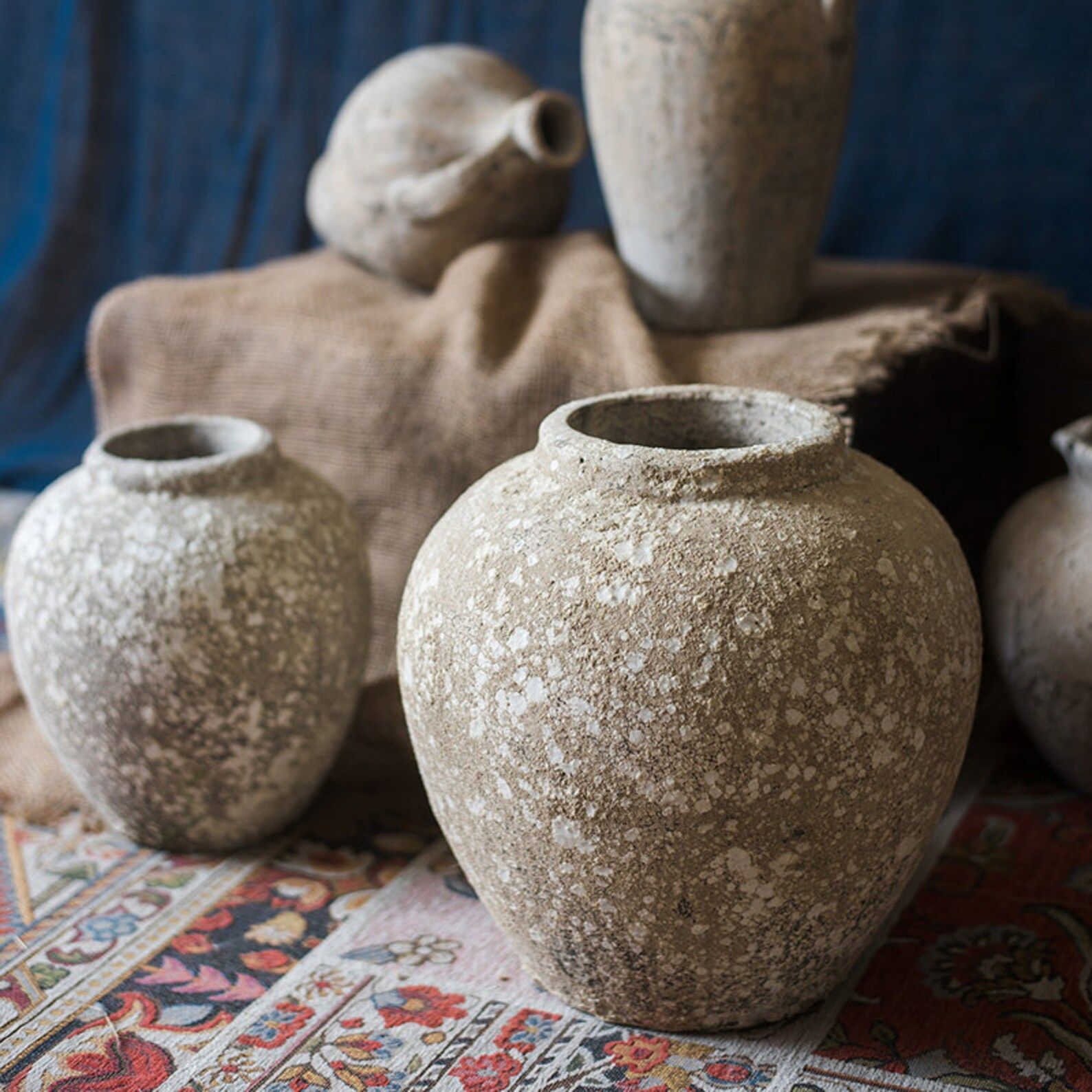 Ancient Pompeii Style Handmade Art Jar Pot | Etsy (US)