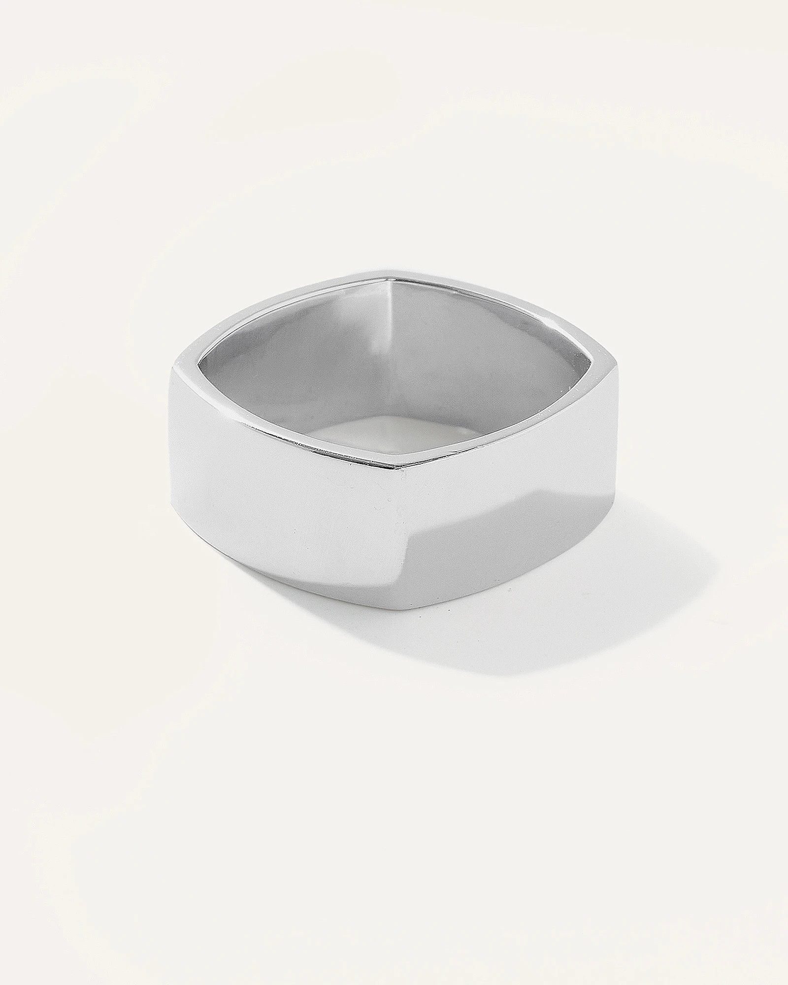 Silver Square Cigar Band Ring | Quince