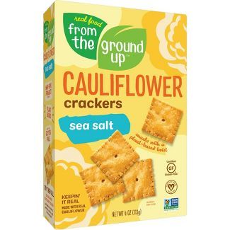 Real Food From the Ground Up Cauliflower Crackers - Sea Salt - 4oz | Target