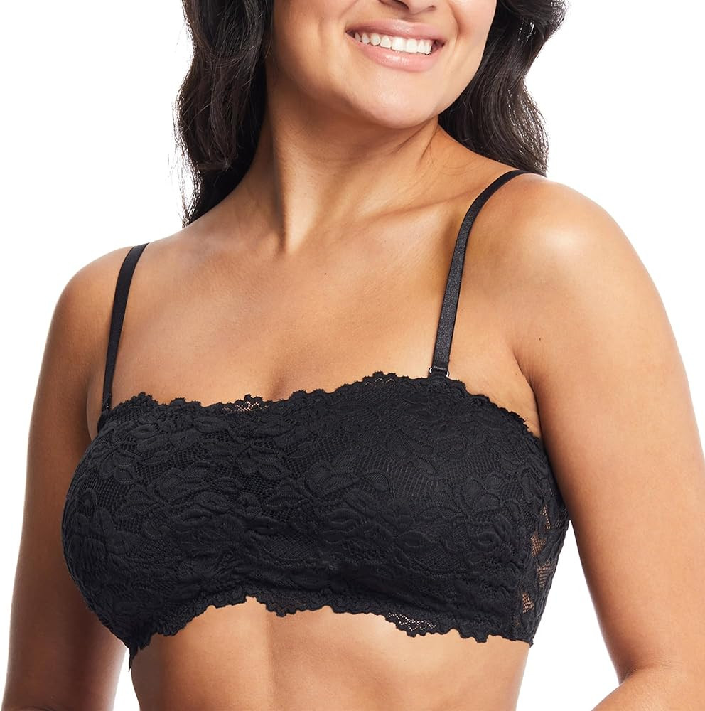 JENNY JEN Women's Amber Bandeau Bra with Adjustable Straps, Unpadded & Unlined Wireless Tube Top ... | Amazon (US)