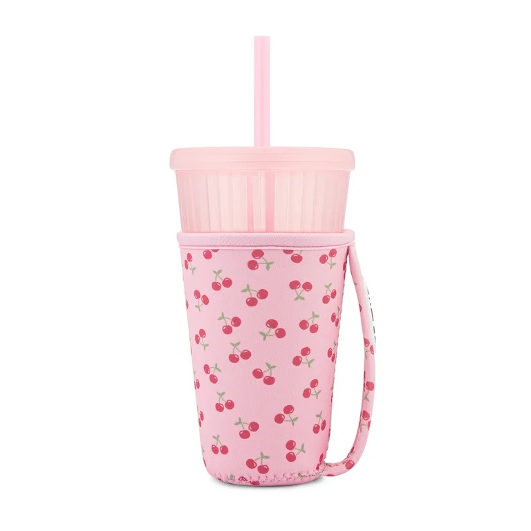 Ello Iced Coffee Cooler 24Oz Plastic Pink Cherries | Walmart (US)
