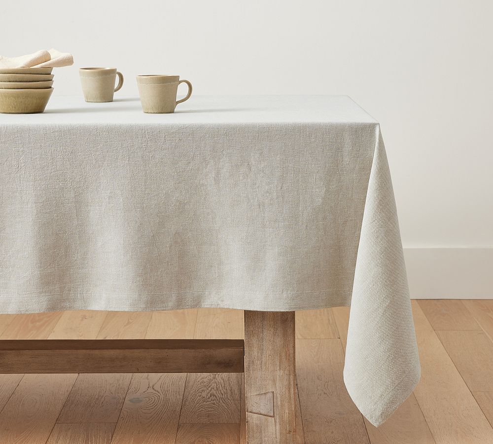 Mason Oversized Linen Tablecloth | Pottery Barn (US)