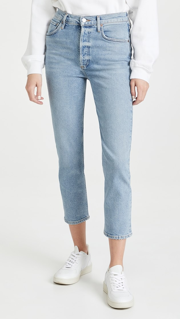 Riley High Rise Straight Crop Jeans | Shopbop
