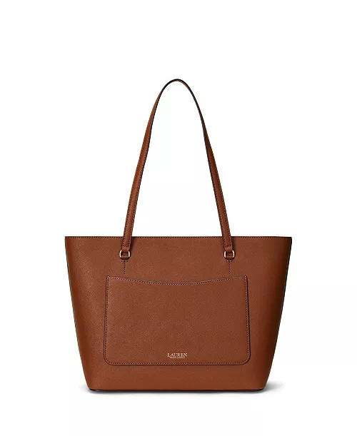 Crosshatch Leather Medium Karly Shopper Tote Handbag | Macy's