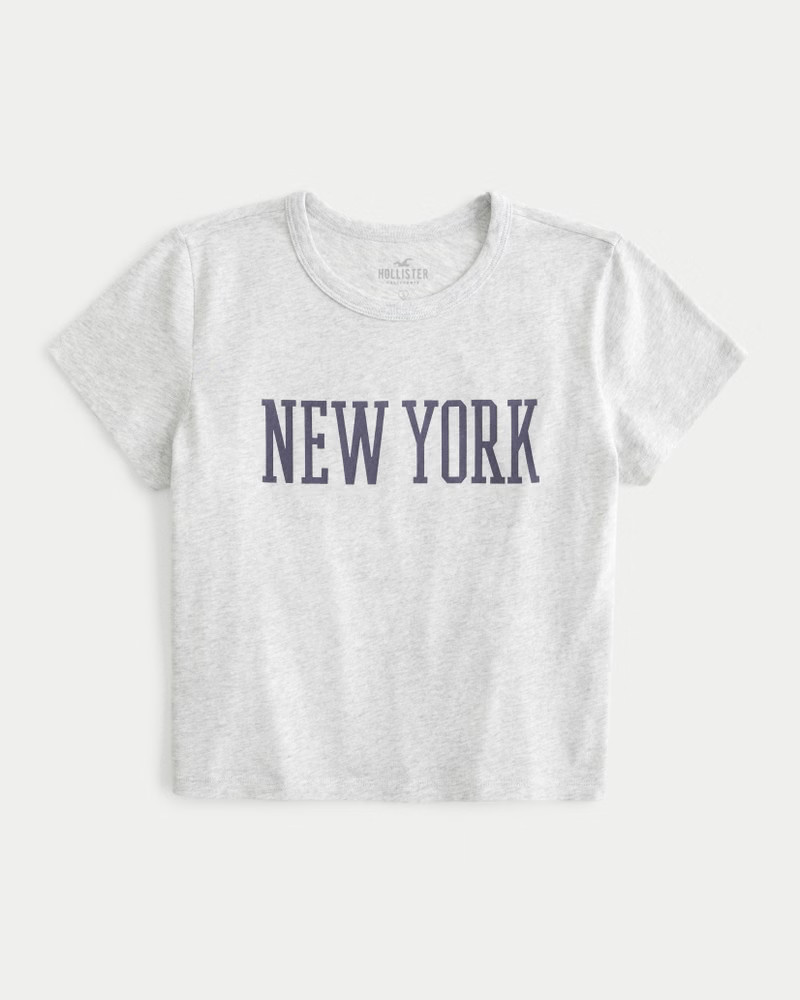 Relaxed New York Graphic Baby Tee | Hollister (US)