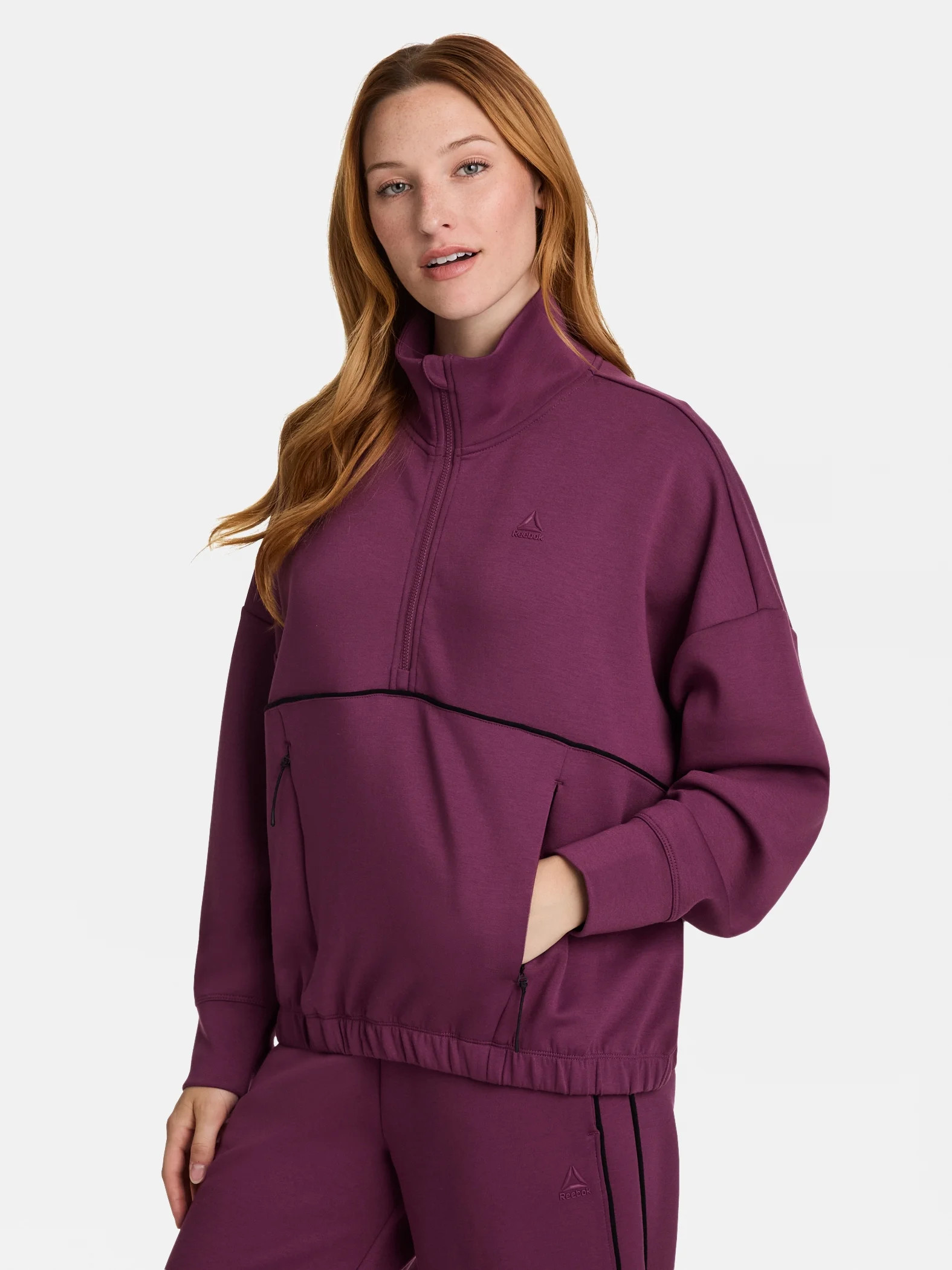 Reebok Women's Momentum 1/2 Zip Sweatshirt, Sizes XS-4X | Walmart (US)