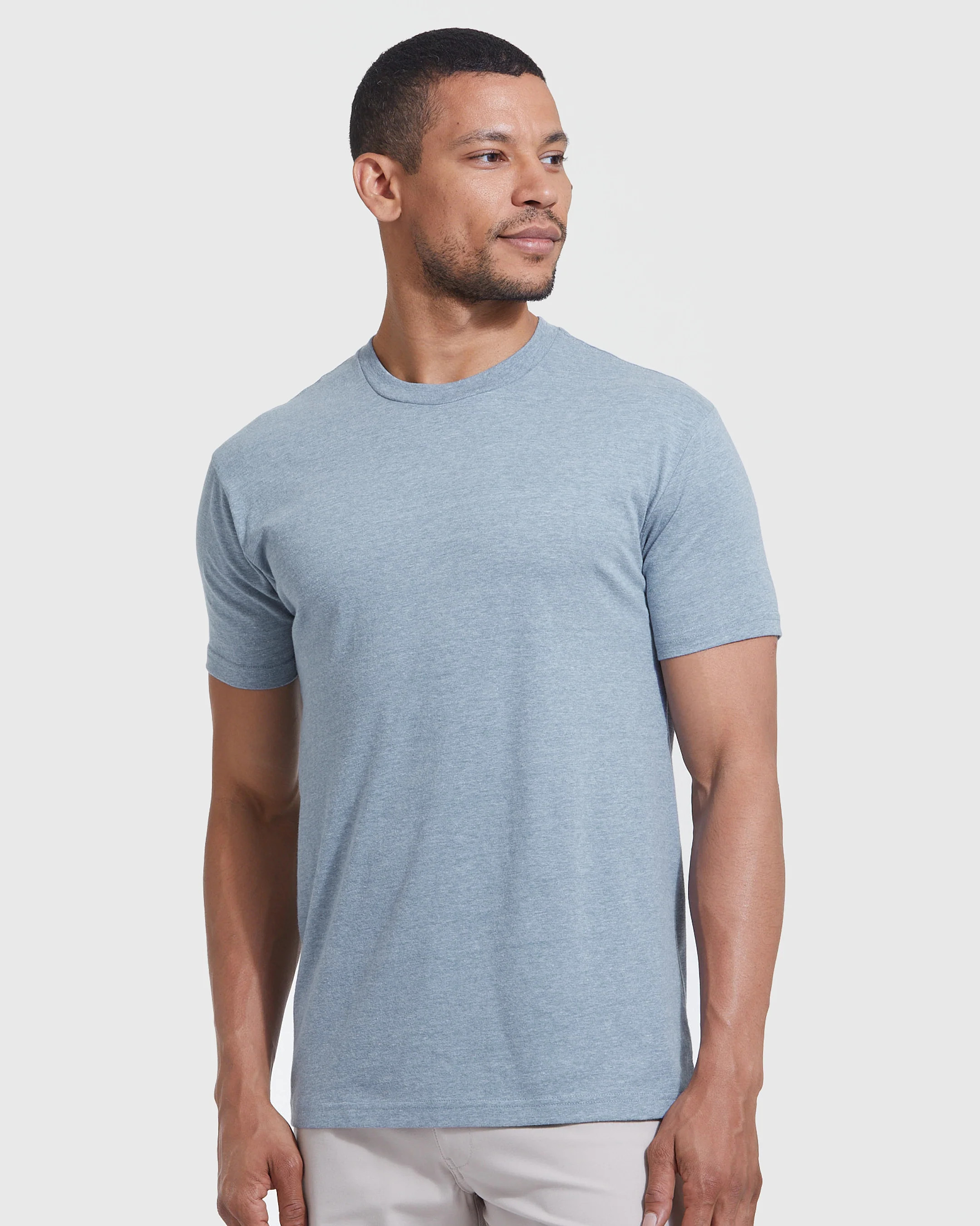 Heather Indigo Crew Neck T-Shirt | True Classic