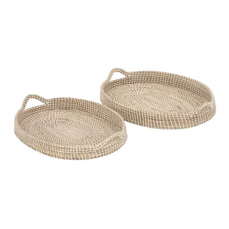 Traditional Oval Seagrass Trays, Set of 2 | Kirkland's Home