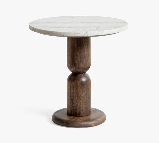 Ava Round Marble Side Table (20") | Pottery Barn (US)